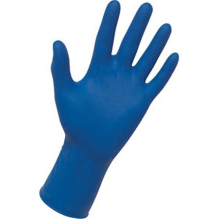 SAS SAFETY Thickster, Latex Exam Gloves, 14 mil Palm, Latex, Powder-Free, L, 50 PK, Blue SAS-6603-20